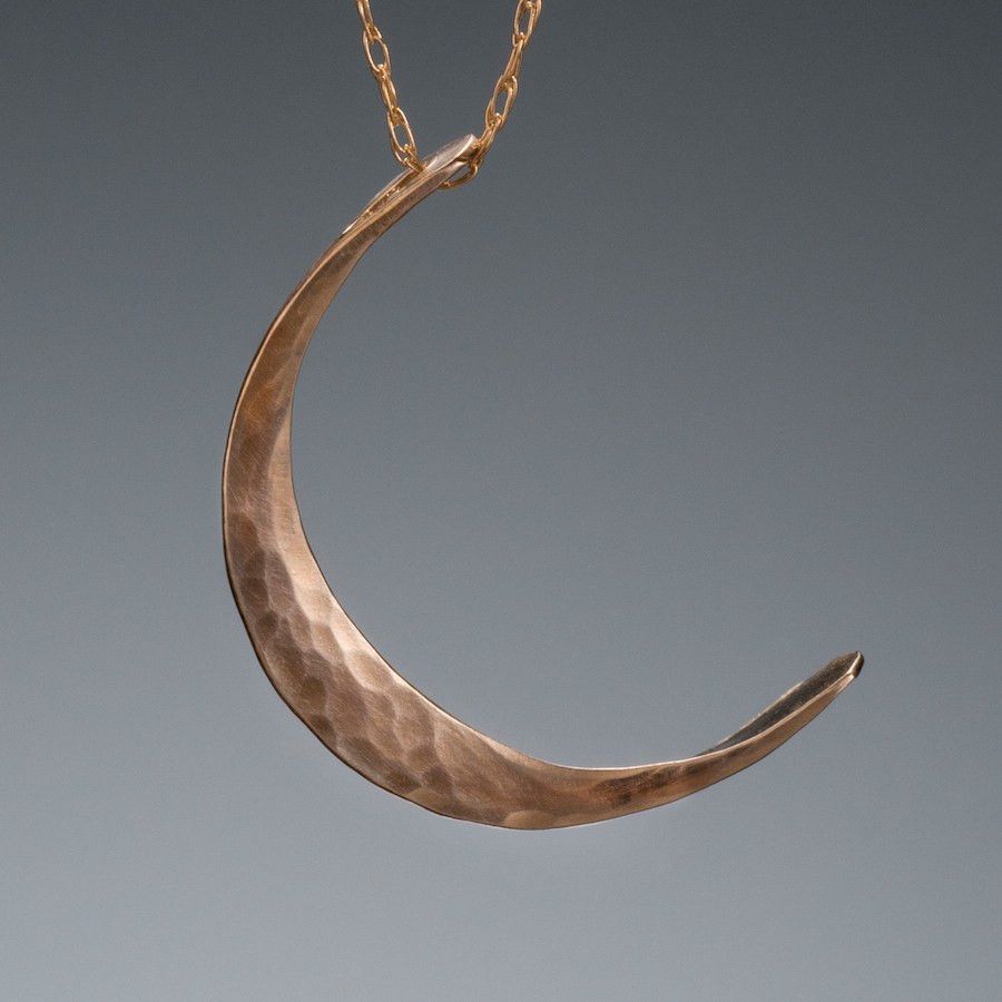 14k Gold Moon Pendant Necklace – Dandelion Jewelry